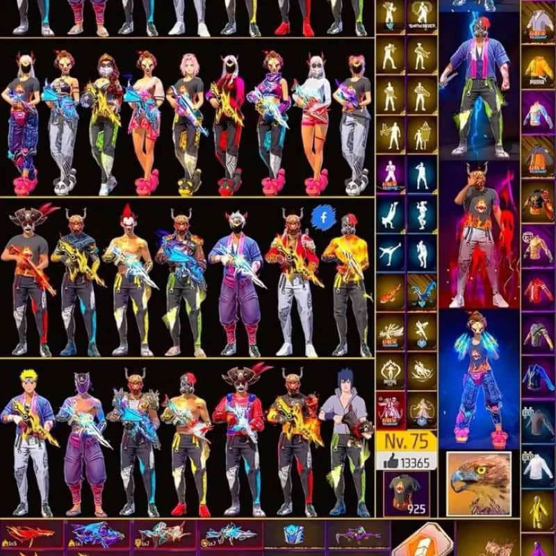 Imagem da campanha Pacote de todas as skin do FF passes antigo