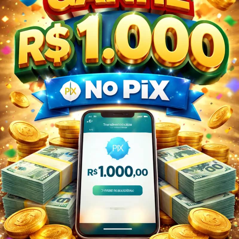 Imagem da campanha 🍀 Mil Reais no PIX – Não Fique de Fora!