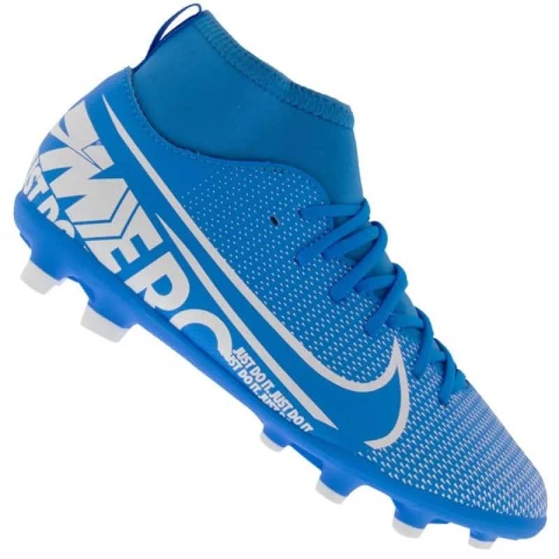 Imagem da campanha Chuteira mercurial Just do it azul