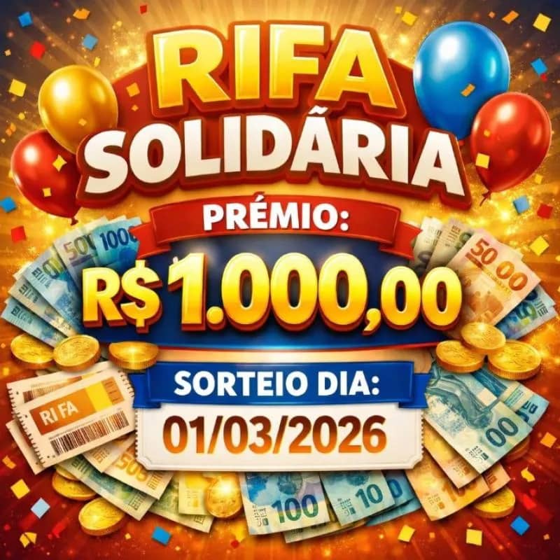 Imagem da campanha Rifa Solidária