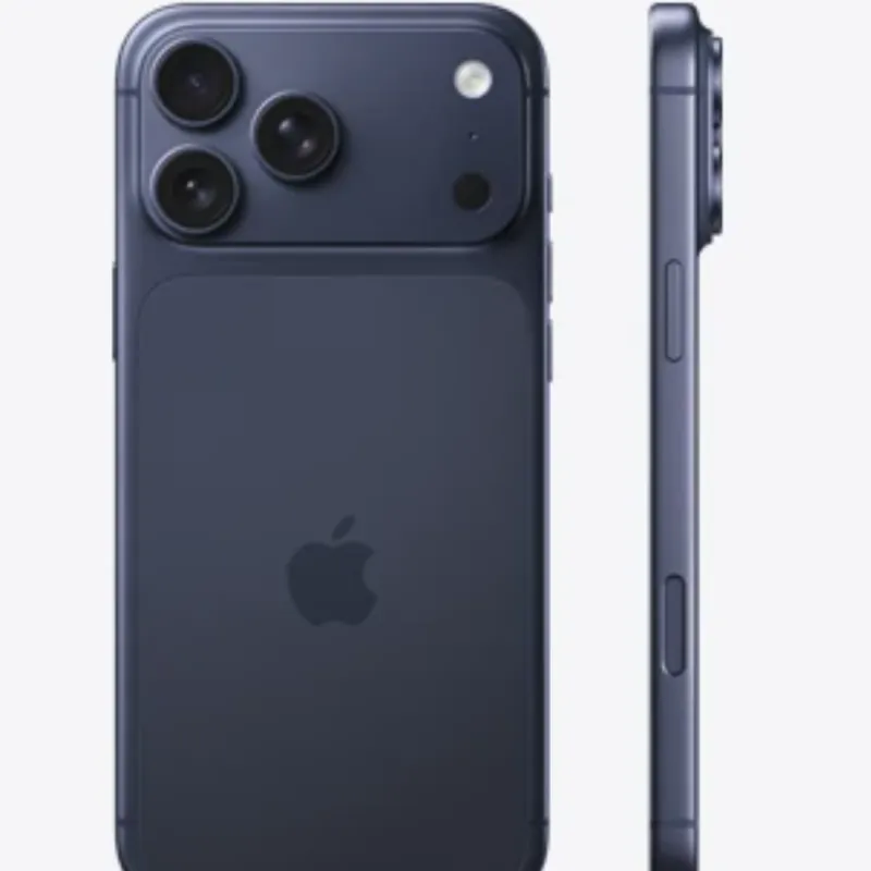 Imagem da campanha iPhone 17 Pro Max de 512 GB – Azul-intenso