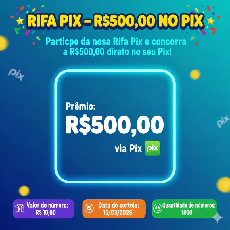 Imagem da campanha Rifa Premiada Pix