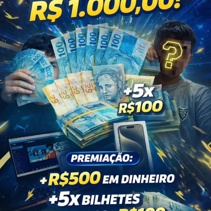 Imagem da campanha 💥 Rifa Premiada: R$500 + 5 Bilhetes de R$100!