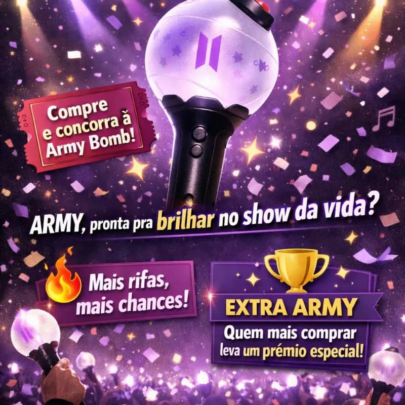Imagem da campanha Rifa solidária valendo uma army bomb!