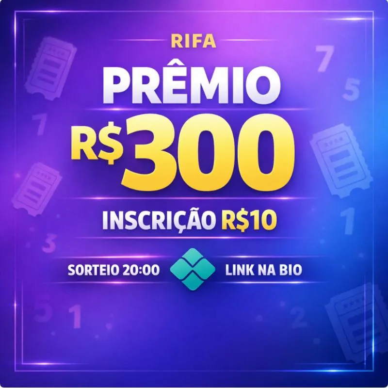 Imagem da campanha Sorteio de R$300