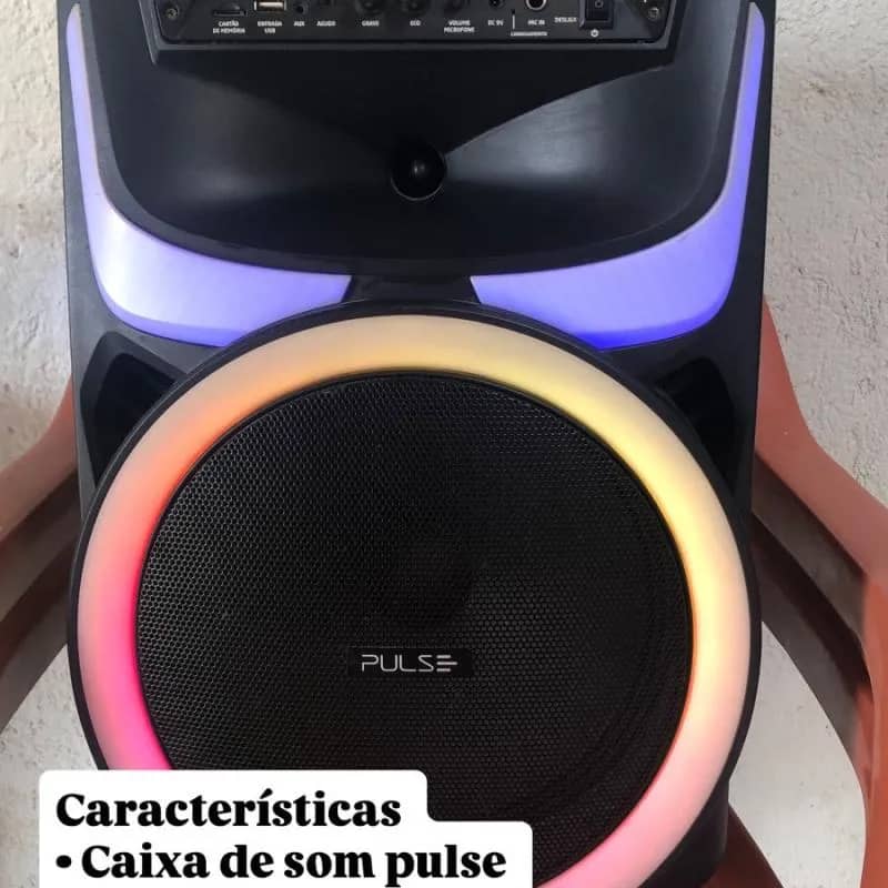 Imagem da campanha rifa caixa de som pulse