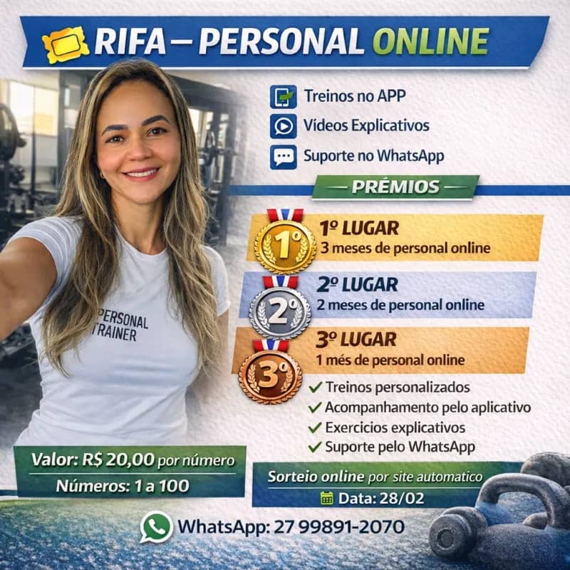 Imagem da campanha Rifa personal on-line