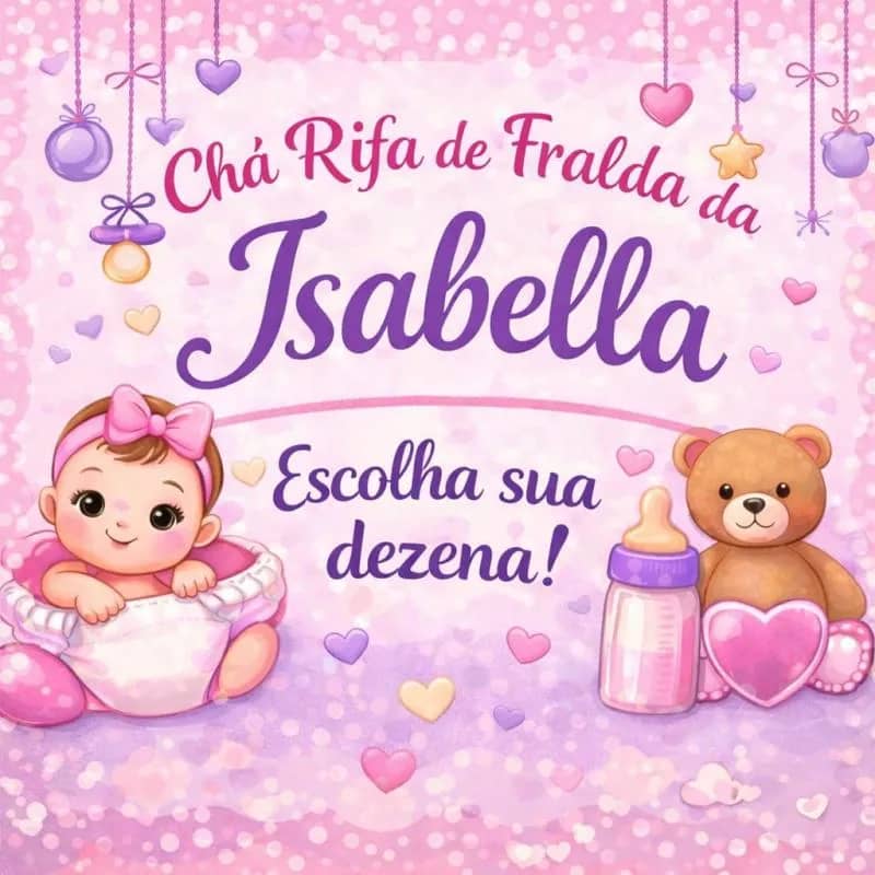 Imagem da campanha Chá de Fralda isabela