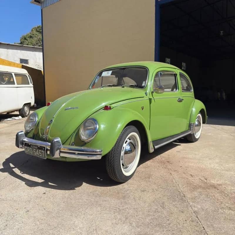 Imagem da campanha Fusca 1972 restaurado placa preta