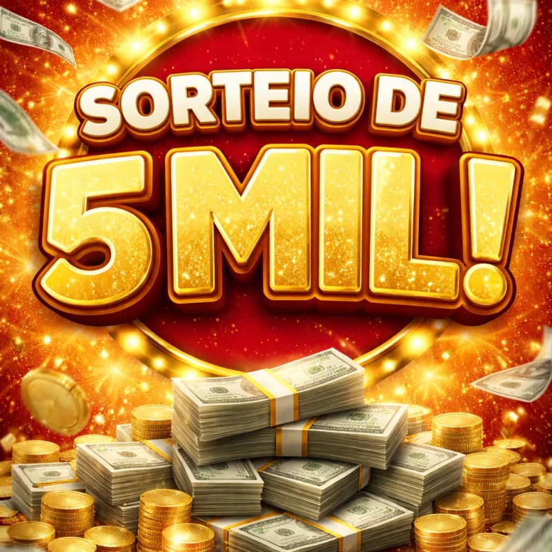 Imagem da campanha SORTEIO DE 5K PRO SERGUIDORES