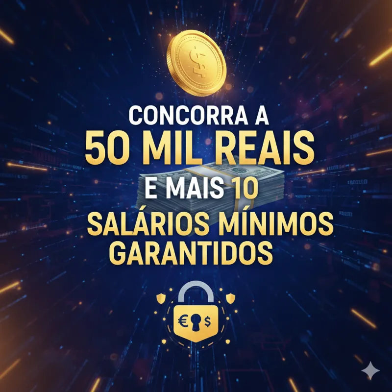Imagem da campanha 50 mil na conta +10 salário mínimo