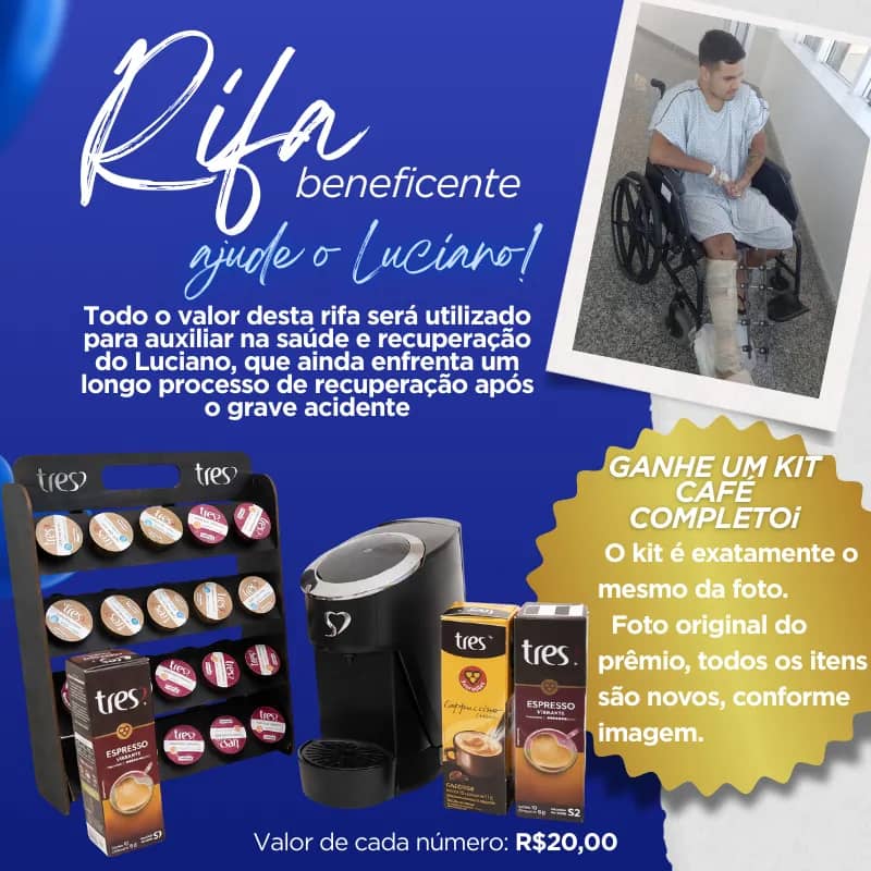 Imagem da campanha Rifa Solidária- Ajude o Luciano