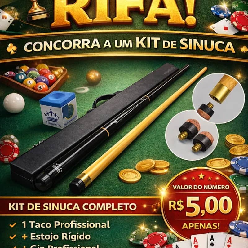 Imagem da campanha Taco de sinuca profissional