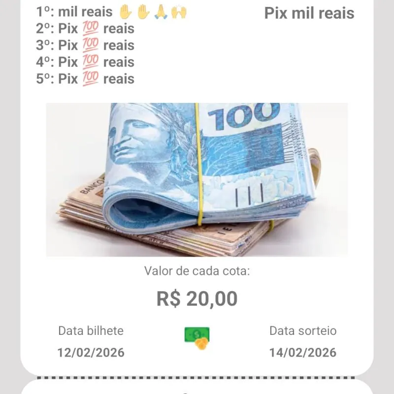 Imagem da campanha Mil reais