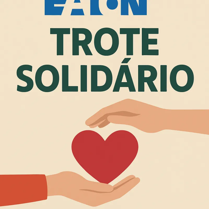 Imagem da campanha Trote Solidário da Eaton - Arrecadação de leite