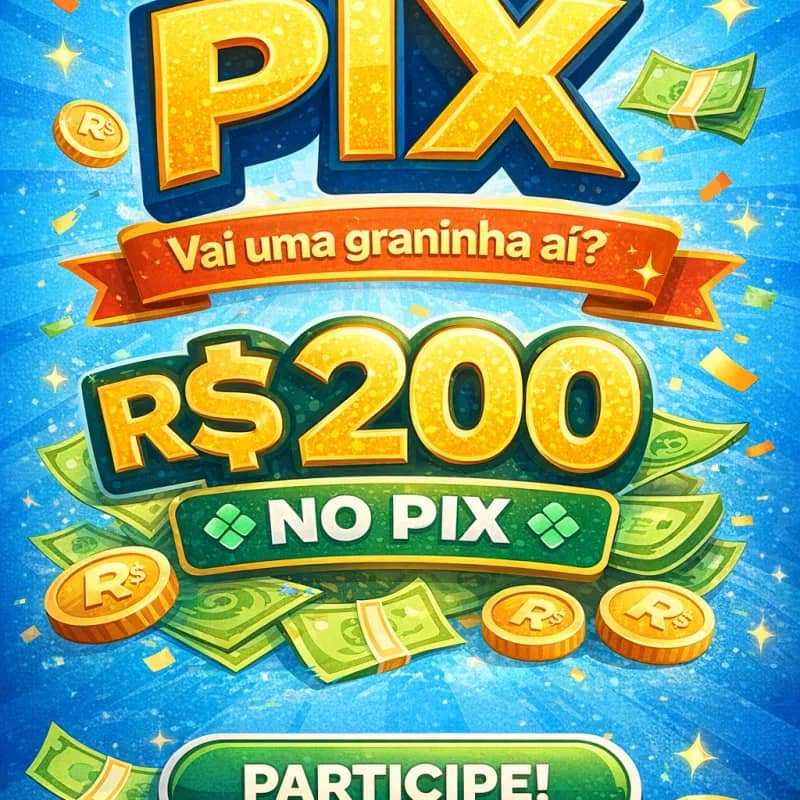 Imagem da campanha Rifa do Pix – Valendo R$200