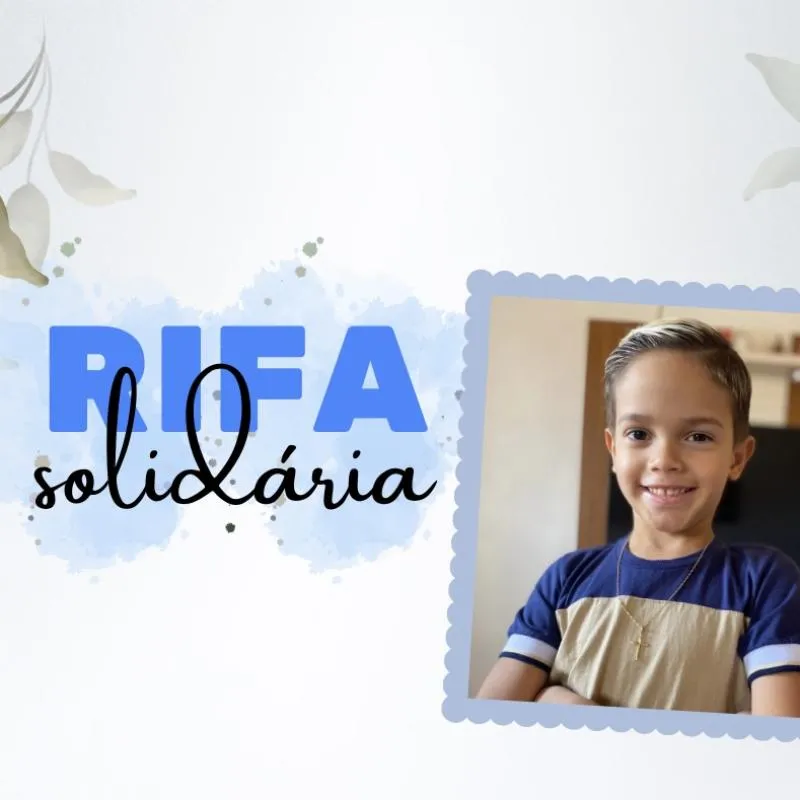 Imagem da campanha Rifa solidária