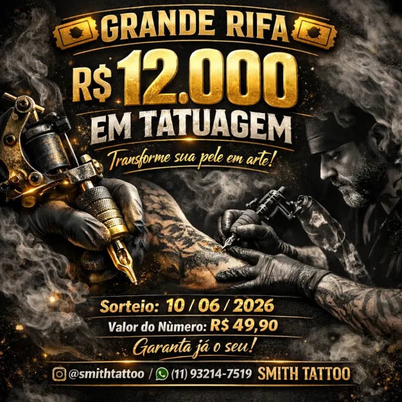 Imagem da campanha 12 mil em tatuagem