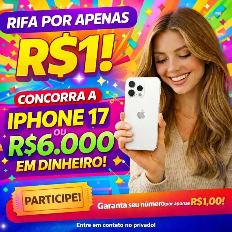Imagem da campanha um iphone 17 todo mes