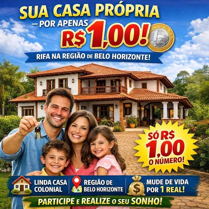 Imagem da campanha sua casa propria poe R$1,00