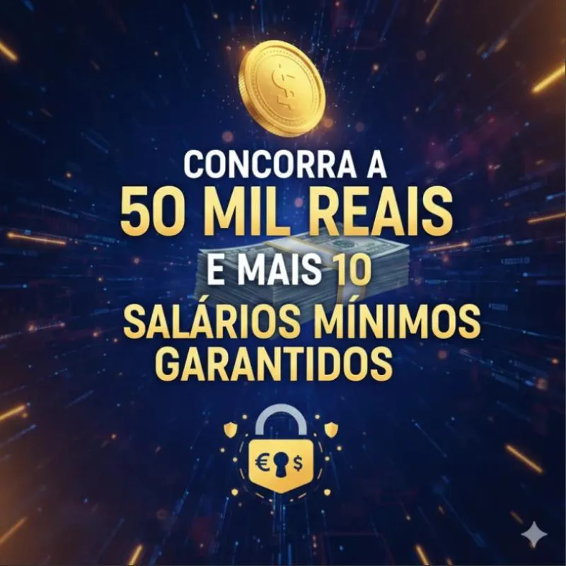Imagem da campanha 50 mil na conta + 10 salários mínimo