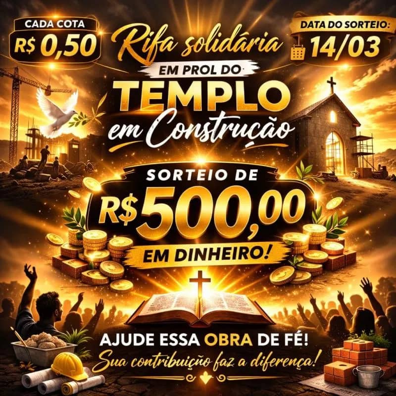 Imagem da campanha Campanha em prol do templo em construção