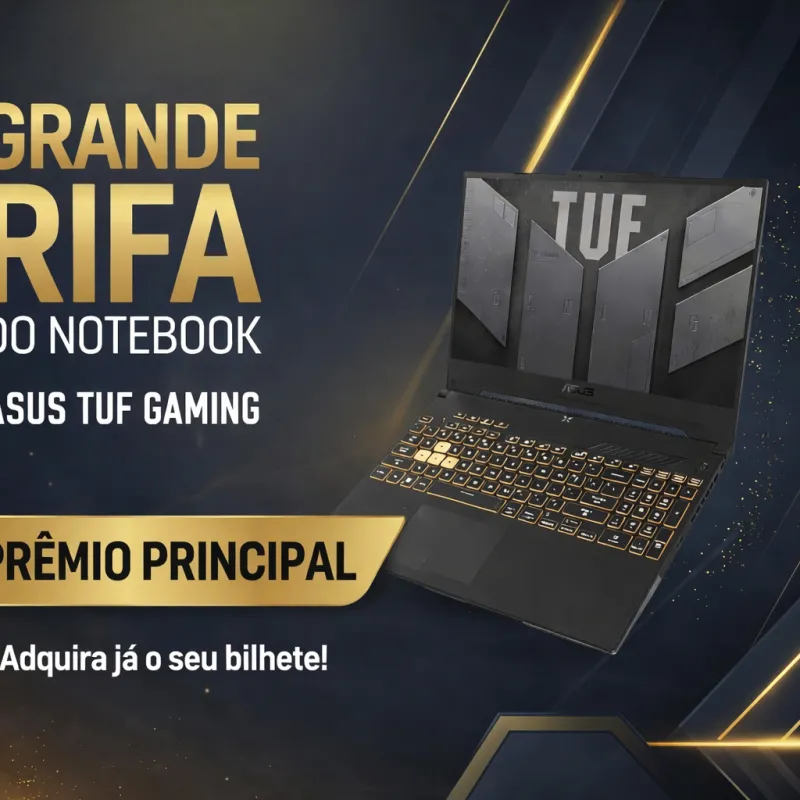 Imagem da campanha RIFA NOTEBOOK ASUS TUF GAMING