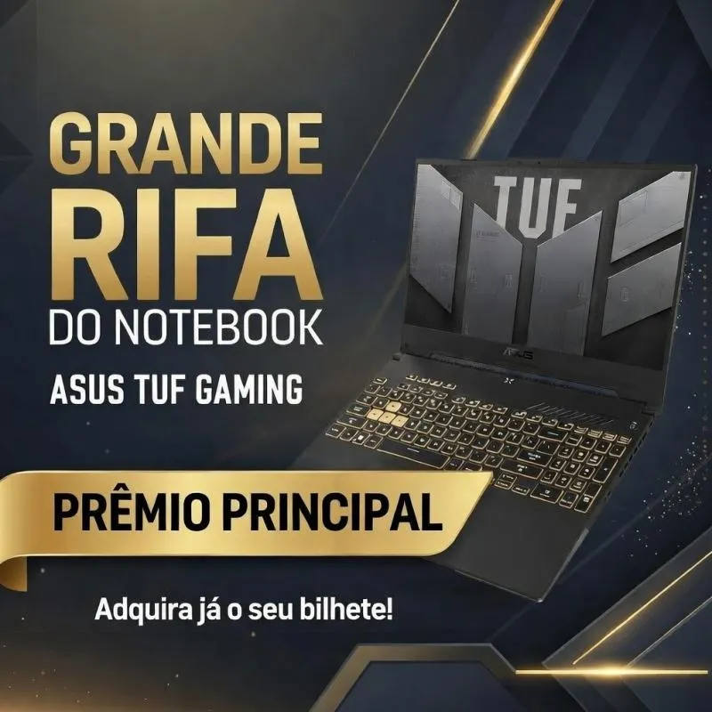 Imagem da campanha RIFA NOTEBOOK ASUS TUF GAMING