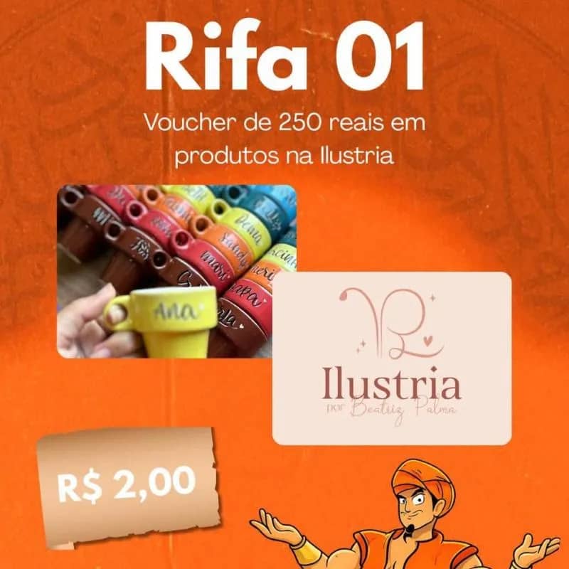 Imagem da campanha Rifa Equipe Sabio - Voucher 200R$ em produtos!