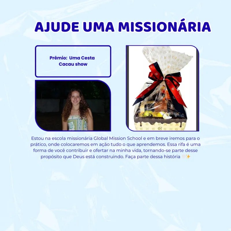 Imagem da campanha Ajude uma missionária