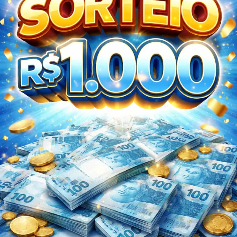 Imagem da campanha 1.000 no seu bolso pro apenas 1 real!