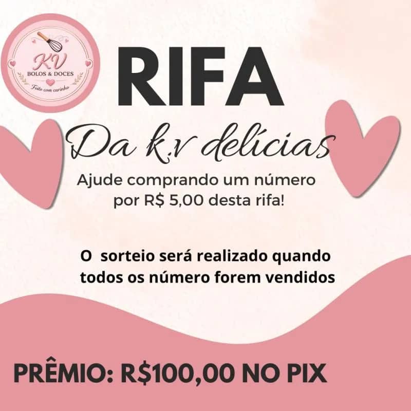 Imagem da campanha Rifa promocional