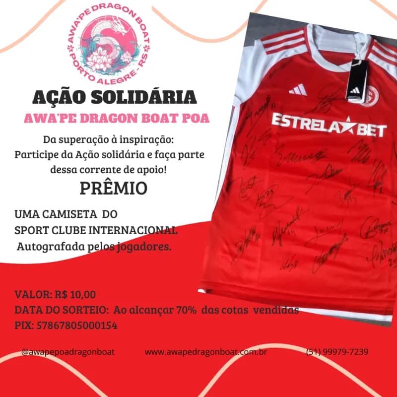 Imagem da campanha AÇÃO SOLIDÁRIA - AWA'PE DRAGON BOAT DE POA
