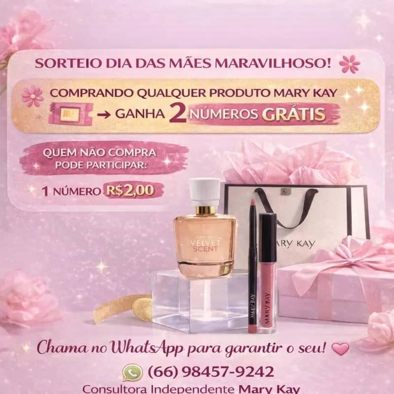 Imagem da campanha SORTEIO ESPECIAL DIA DAS MÃES MARY KAY