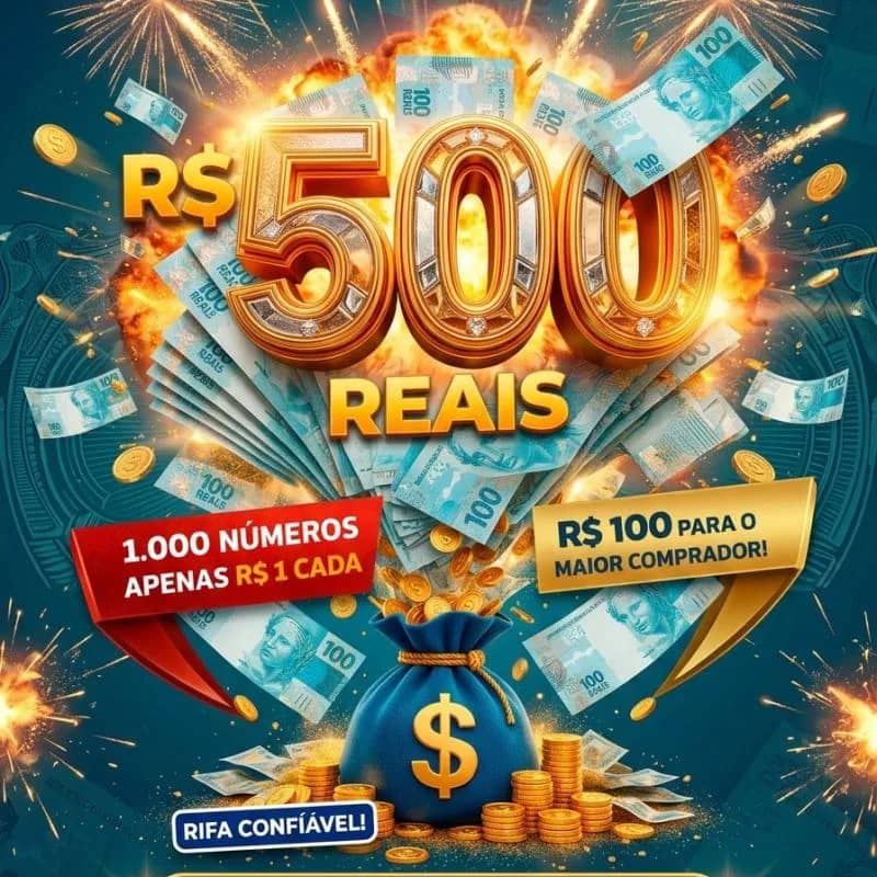 Imagem da campanha Rifa de $500 reais no PIX!