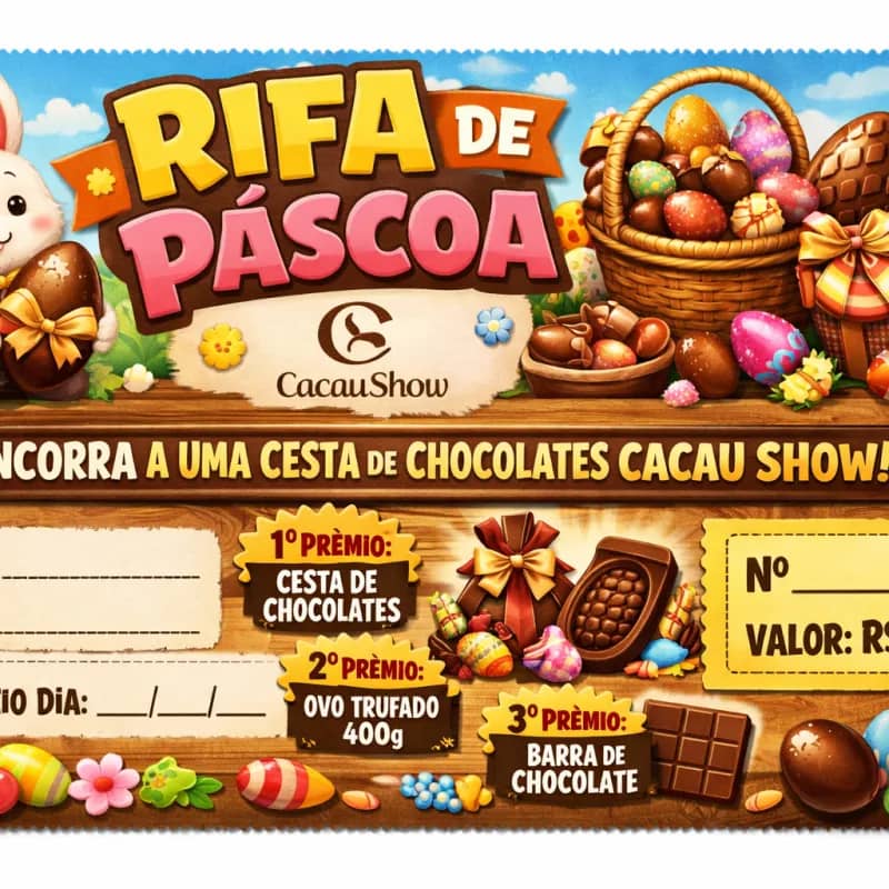 Imagem da campanha Rifa Páscoa- Terceirão