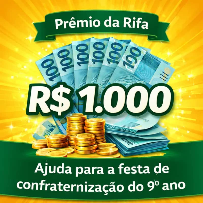 Imagem da campanha Ajude para a confraternização do 9° ano