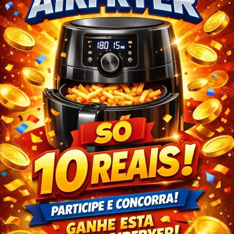 Imagem da campanha rifa da air frayer