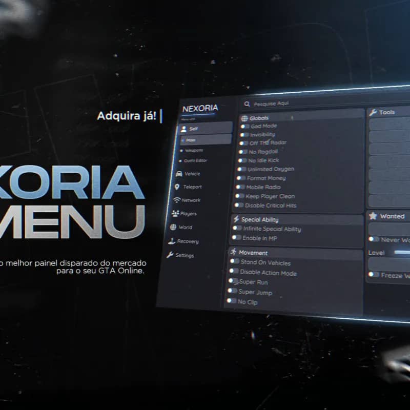 Imagem da campanha KEY LIFETIME NEXORIA MOD MENU GTA 5 ENHANCED