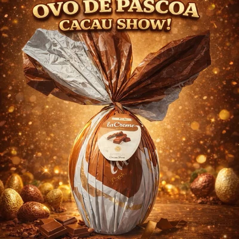 Imagem da campanha Ovo de Páscoa Cacau Show