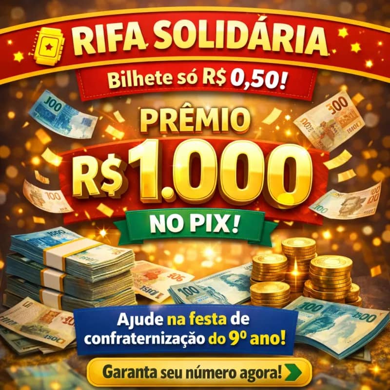 Imagem da campanha Concorra a R$1.000 no Pix – Rifa Solidária