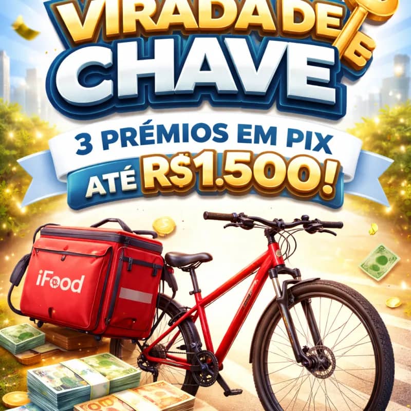 Imagem da campanha Rifa da Virada 🚲 – sair das dívidas e crescer nas entregas
