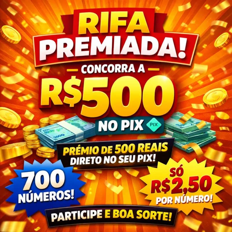 Imagem da campanha 💸 SORTEIO DE R$500 NO PIX