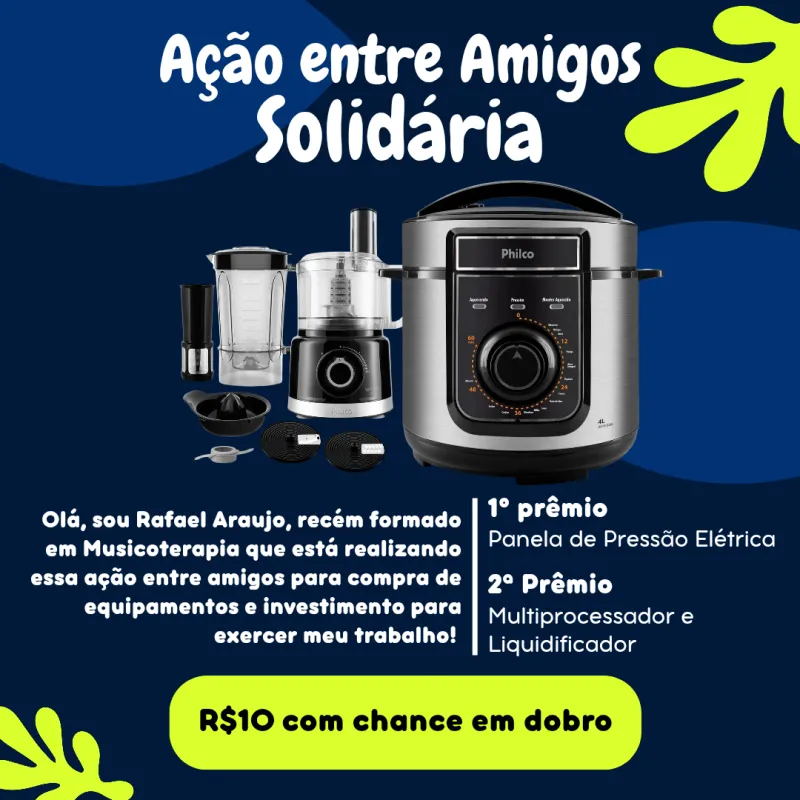 Imagem da campanha Ação entre Amigos | ajude um musicoterapeuta recém formado