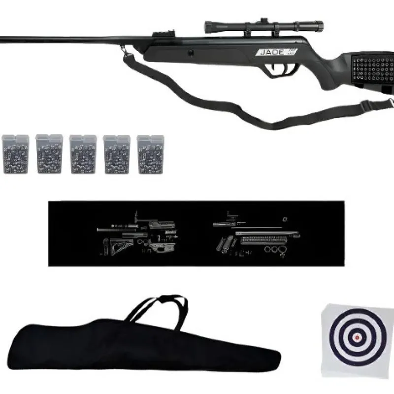 Imagem da campanha Carabina Espingarda De Pressão CBC New Jade 5.5 + Super Combo Preto 5.5 mm