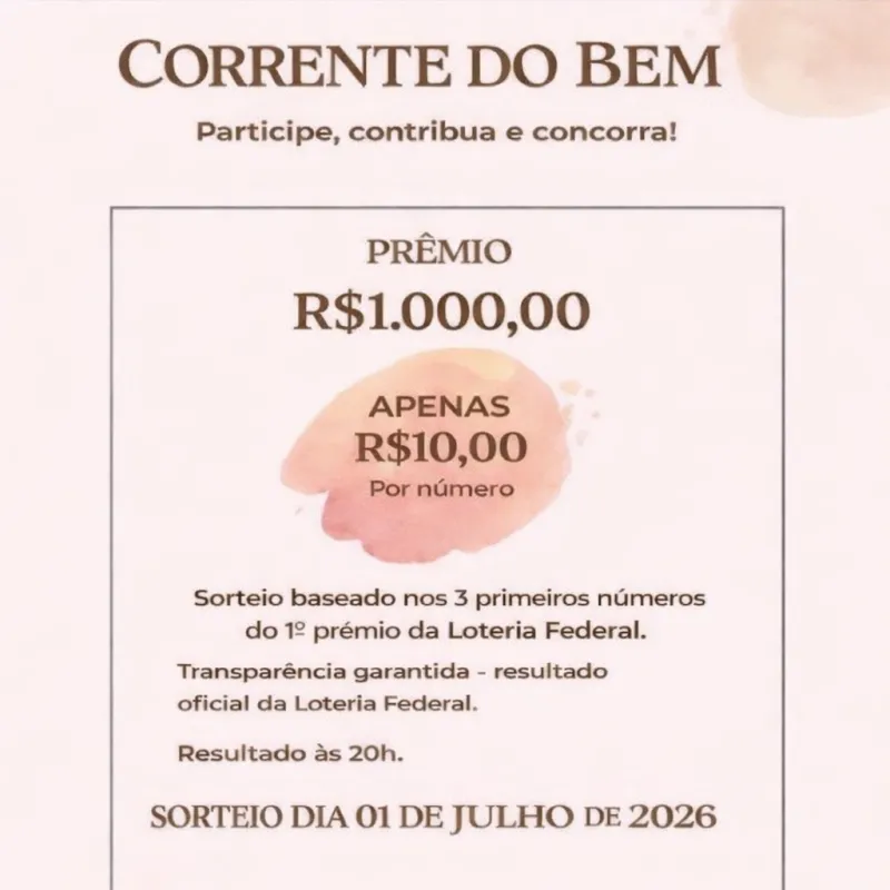 Imagem da campanha Corrente do Bem ✨