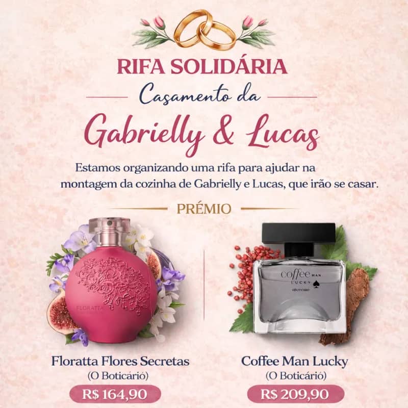 Imagem da campanha Rifa de Casamento