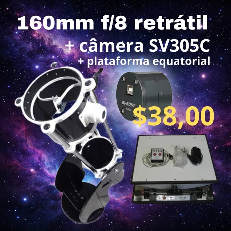 Imagem da campanha Telescopio de 160mm f/8 + plataforma equatorial motorizada + câmera planetária sv305c