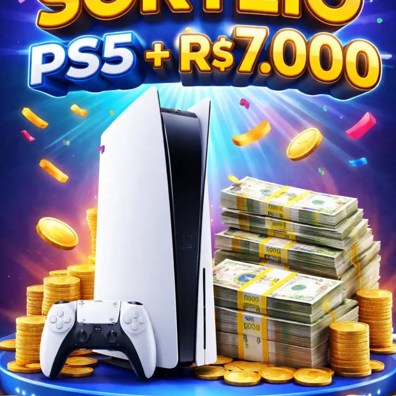 Imagem da campanha PS5 + 7000