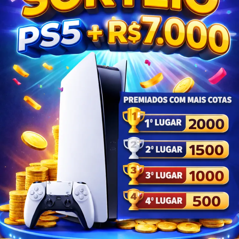 Imagem da campanha PS5 + 70000
